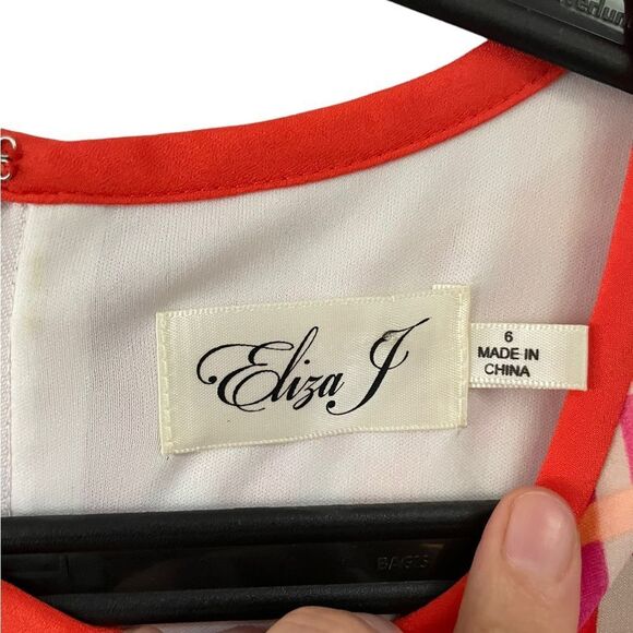 EIiza J Multicolor Geometric Print Shift Dress - Picture 9 of 12